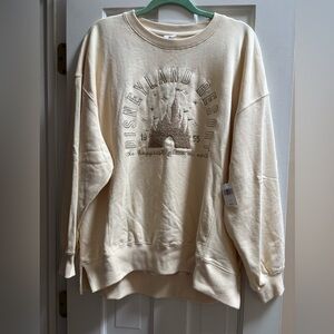 Disneyland Resort Exclusive Castle Crewneck - Tan & Taupe